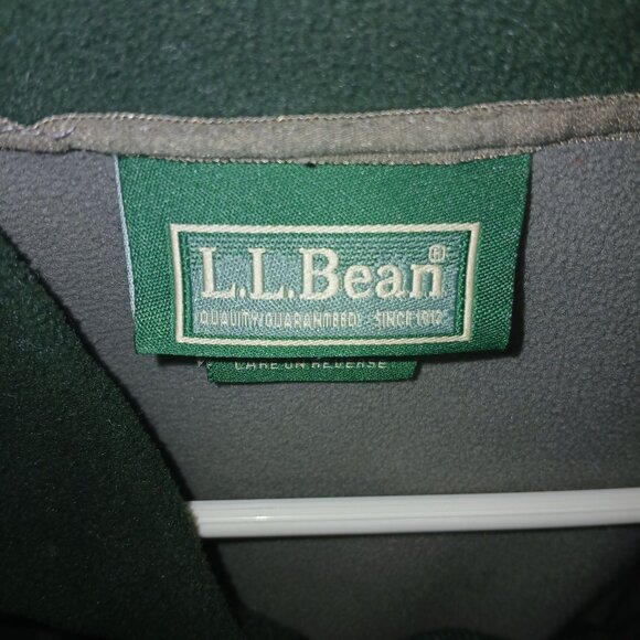 L.L. Bean Mens Fleece Full-Zip Vest Size Large Lightweight Outdoor Layer Green/G - Picture 3 of 16